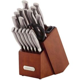 18-piece Forged Hollow Handle Stainless Steel Knife Block Set