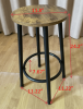 Modern 5-Piece Dining Table Set with 4 Chairs for Dining Room; Black Frame+Brown panel