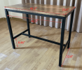 Modern 5-Piece Dining Table Set with 4 Chairs for Dining Room; Black Frame+Brown panel