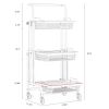 3-Tier Folding Rolling Cart Kitchen/Bedroom/Living Room/Bathroom