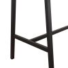 Modern 3-Piece Bar tabies and chairs Set with 2 Chairs for Dining Room; Black Frame+Brown panel