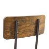 JHX Dining Table Set 5-Piece Dining Chair with Backrest; Industrial style; Sturdy construction(Rustic Brown; 43.31''L*27.56''W*30.32''H)