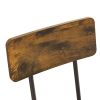 JHX Dining Table Set 5-Piece Dining Chair with Backrest; Industrial style; Sturdy construction(Rustic Brown; 43.31''L*27.56''W*30.32''H)
