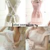 Pink Polyester Cute Translucent Vintage Apron Cross Back Apron Maid Apron