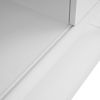 130*38*89.2cm Transparent Sliding Double Doors Double Inner Compartments With Bottom Storage Rack Sideboard Classical White
