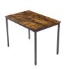 JHX Dining Table Set 5-Piece Dining Chair with Backrest; Industrial style; Sturdy construction(Rustic Brown; 43.31''L*27.56''W*30.32''H)
